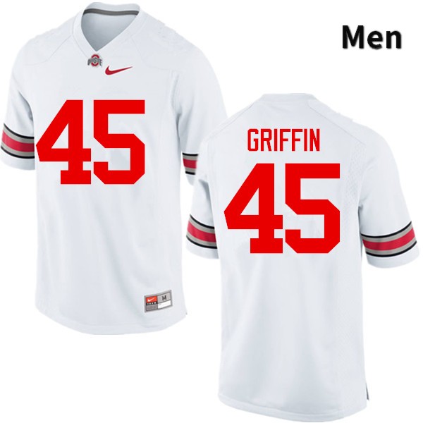 Men's Ohio State Buckeyes #45 Archie Griffin White Game College Stitched Football Jersey 23FD046CR